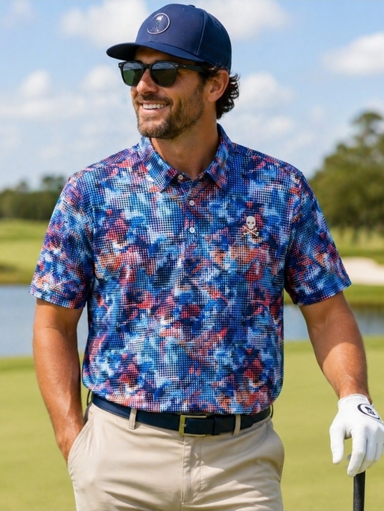 Robert Graham Other - Robert Graham Golf Polo Shirt 2XL Geometric Pattern. Multicolor